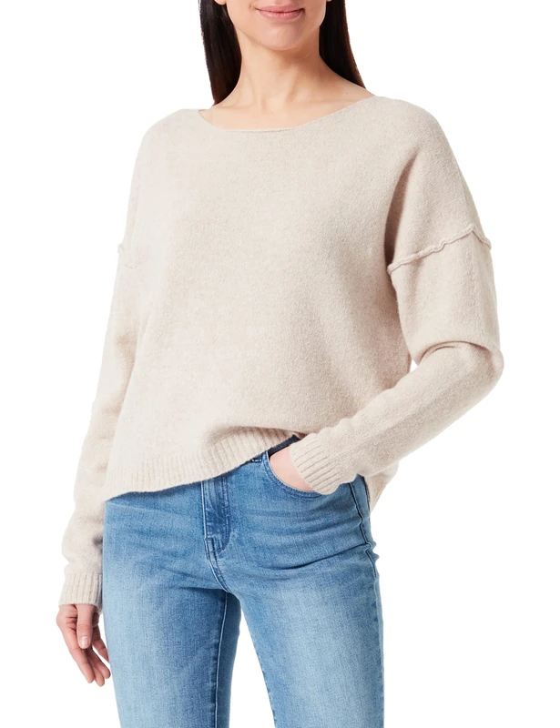 Camel Active Womenswear Women's 309502/8k29 Sweater, Clay Melange, L