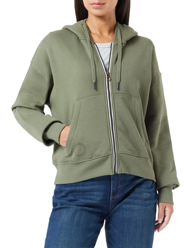 camel active Women's 309358/8f61 Cardigan Sweater, Olive, S