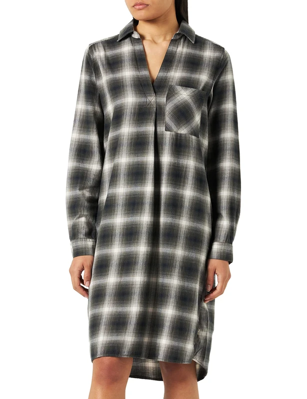 REPLAY Women's 391240/8s41 Dress, Night Blue Check, XS