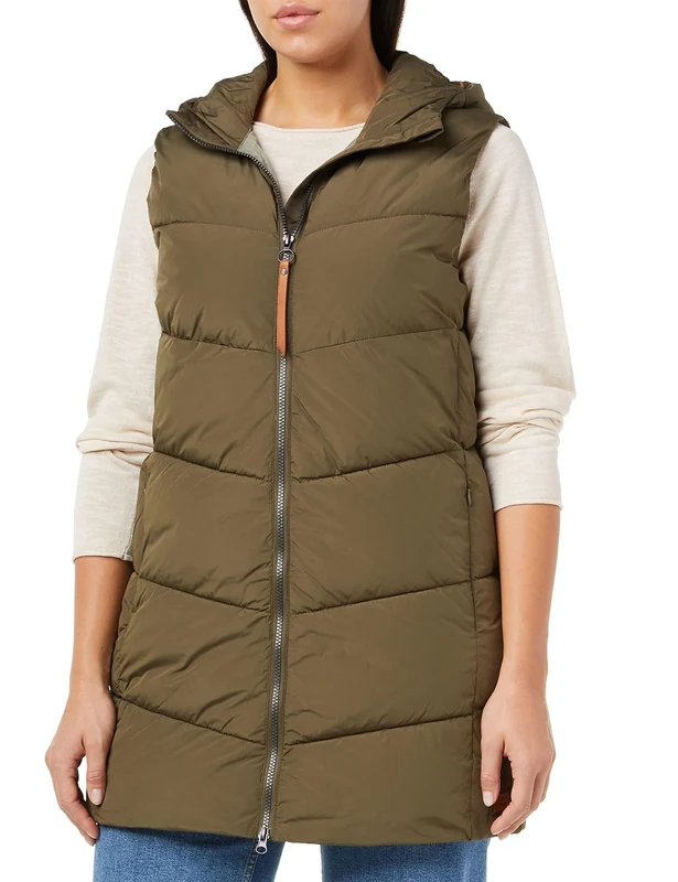 Camel Active Womenswear Women's 360170/8R26 Vest, Dark Khaki, 38