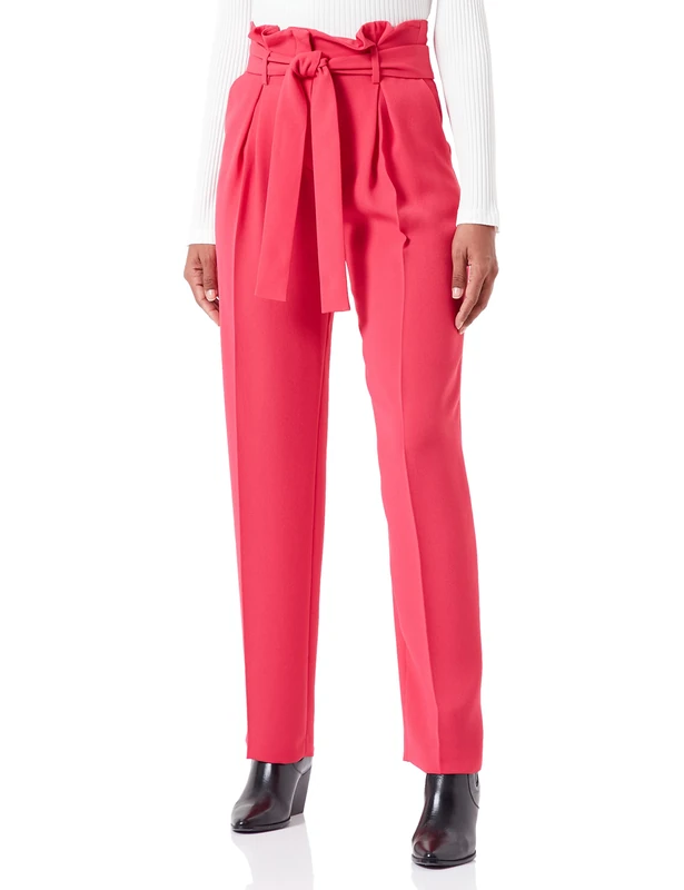 HUGO Women's Hobana Trousers, Dark Pink658, 18