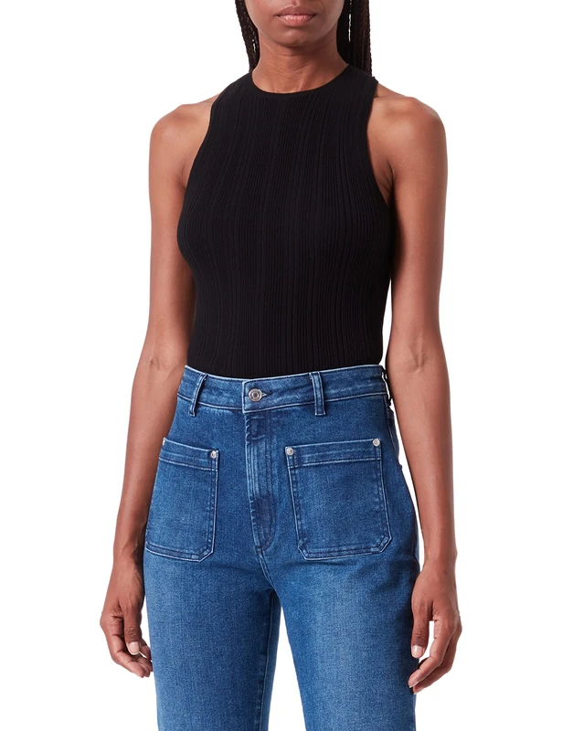 HUGO Women's Garlare Trousers, Medium Blue420, 25W x 32L