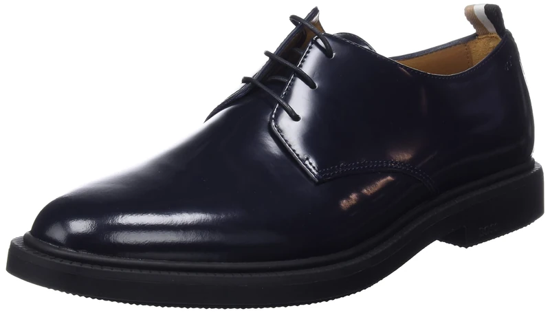 BOSS Men's Larry_derb_bu Uniform Dress Shoe, Dark Blue401, 8 UK