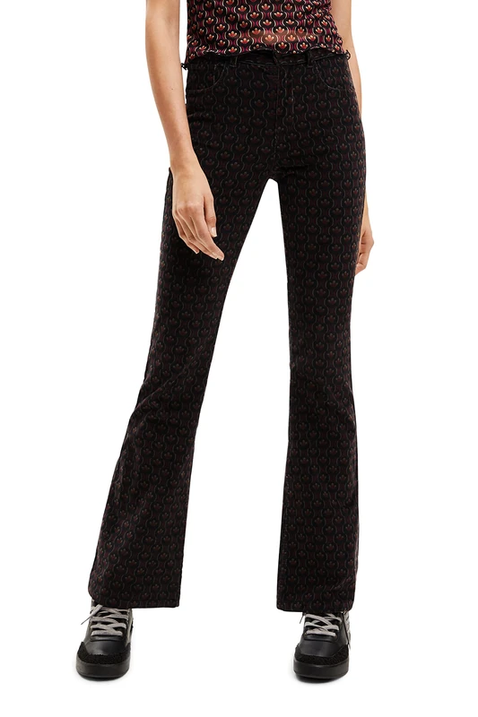 Desigual Women's Pant_tears, 3028 Cereza Casual Trousers, red, 8