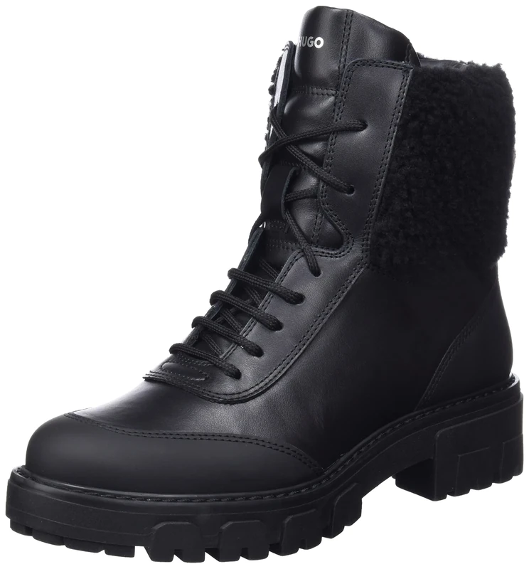 HUGO Women's Axel Lacefur B-n Ankle Boot, Black 1, 2 UK