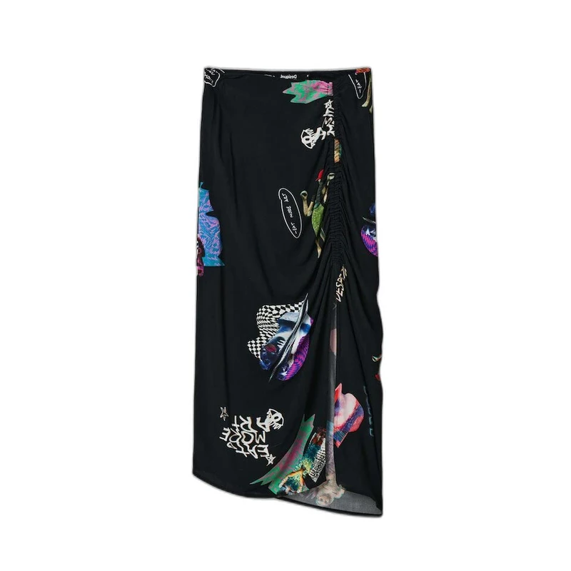 Desigual Women's FLA_lucea, 2000 Black Skirt, M