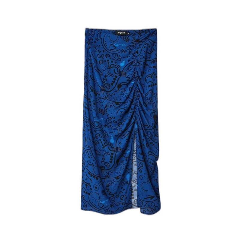 Desigual Women's FAL_LIDA, 5020 Mineral Blue Skirt, S
