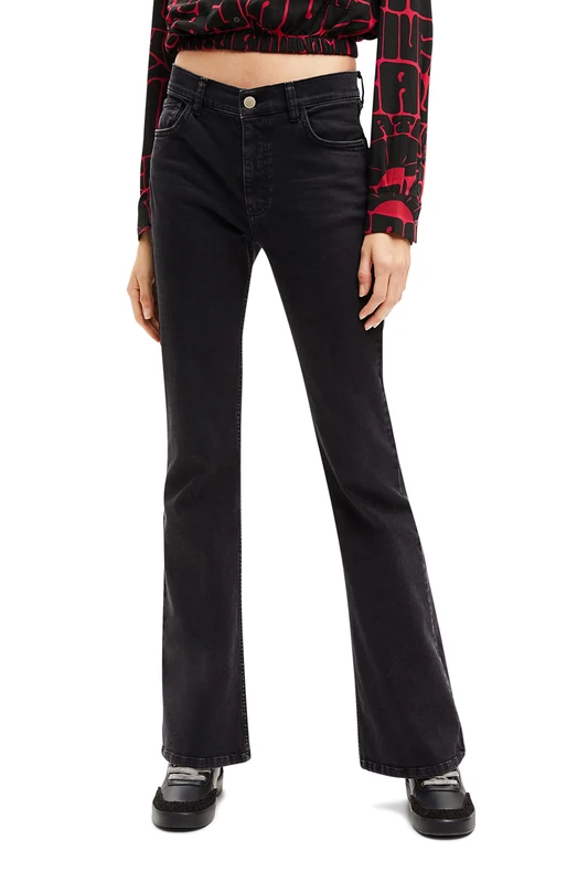 Desigual Women's Denim_mia, 2000 Black Jeans, 8