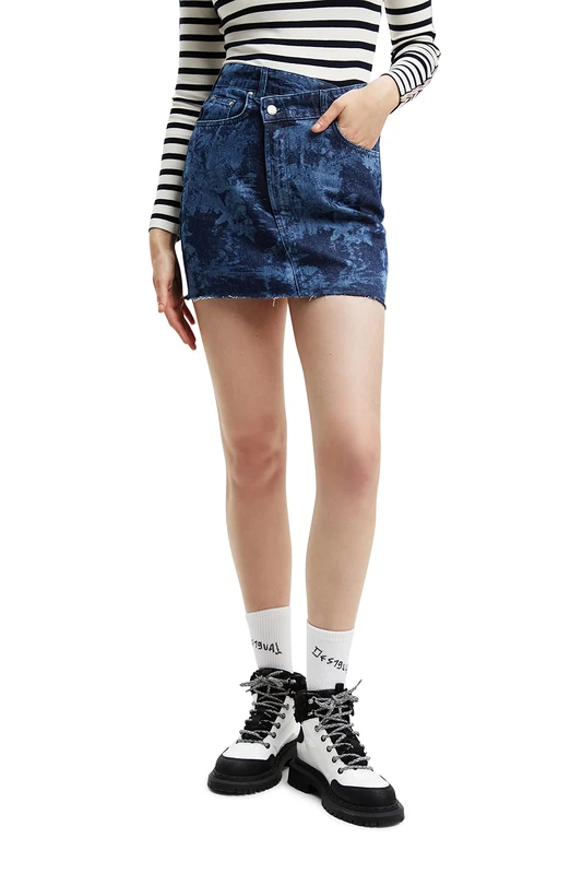 Desigual Women's Skirt, Blue, L