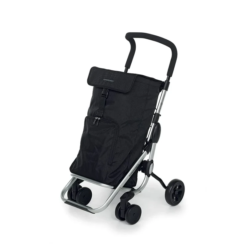 Foppapedretti Shopping Cart, Aluminium Polyester Plastic, Black, 39, 5 lt (9702002903)