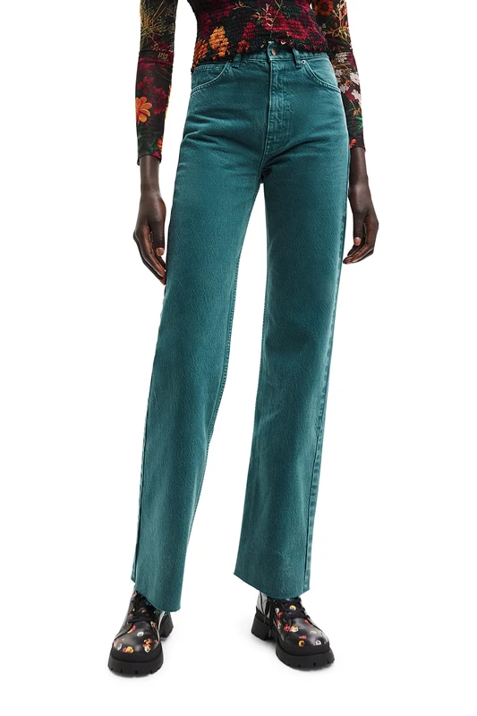 Desigual Women's Denim_lluïsa, 4055 Antique Green Jeans, 14