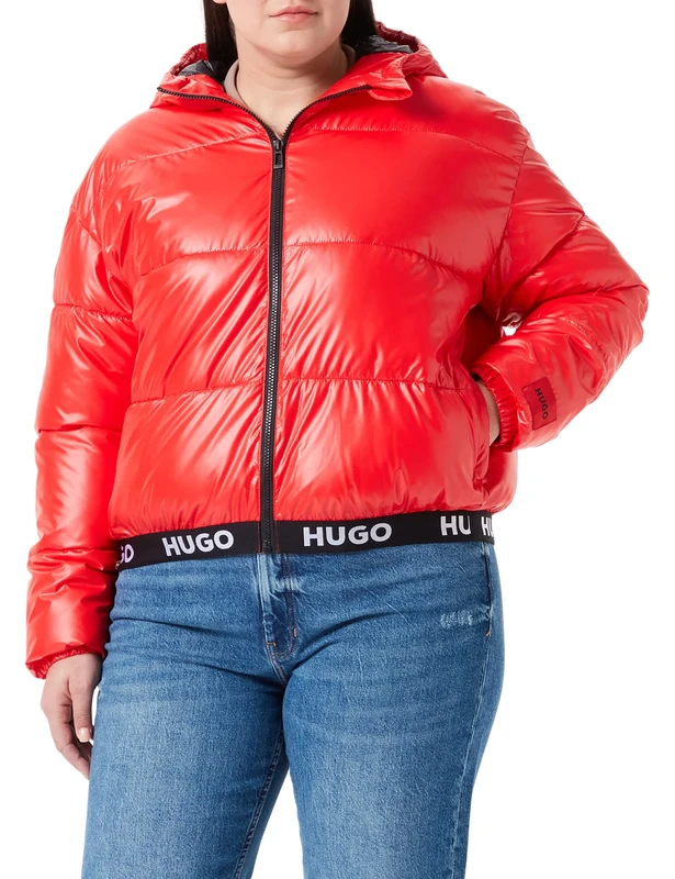 HUGO Women's Faryne-1 Jacket, Medium Red612, XL