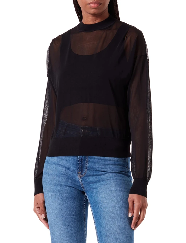 HUGO Women's Sajimy Sweater, Black 1, S