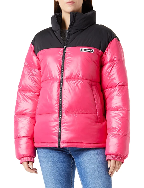 HUGO Women's Faressa-1 Jacket, Dark Pink658, M