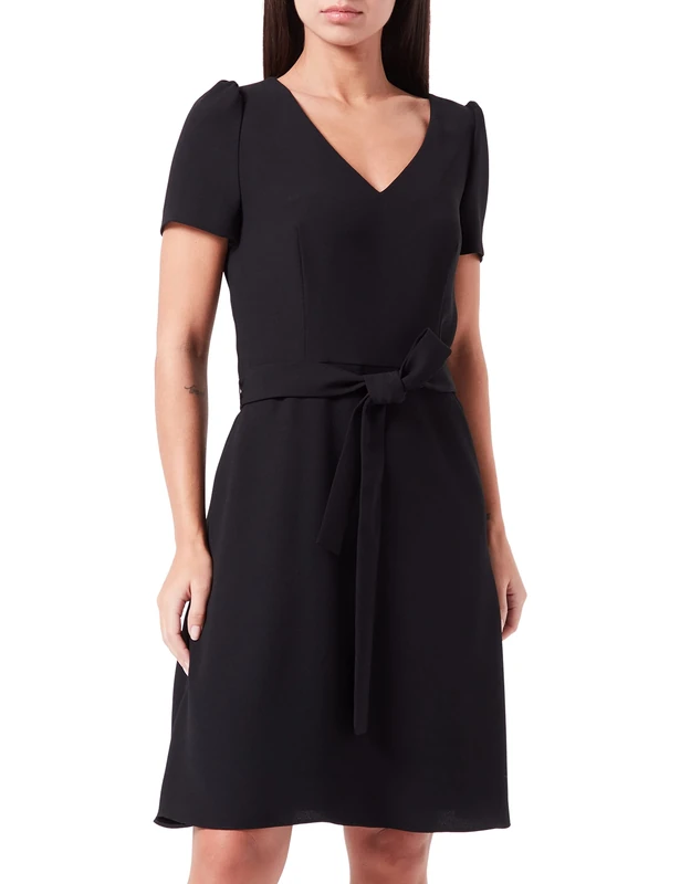HUGO Women's Kimiras Dress, Black 1, 6