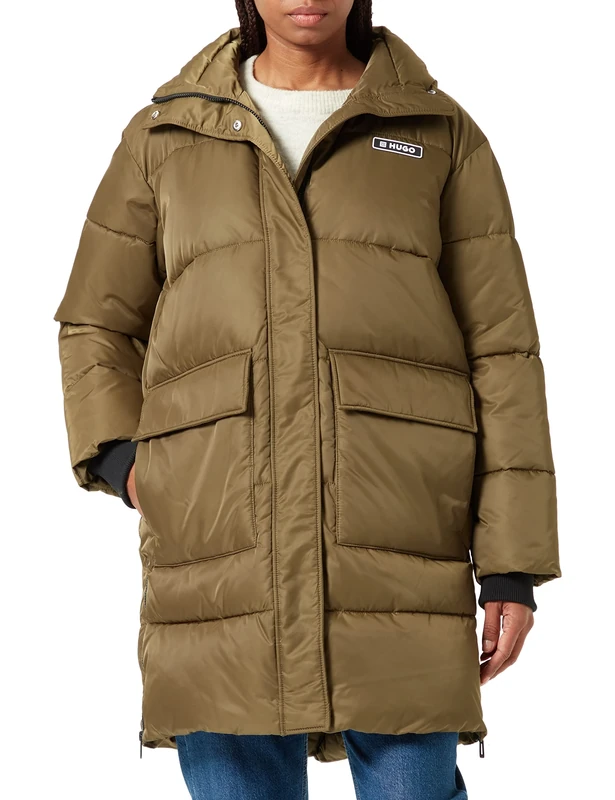 HUGO Women's Fandirella-1 Jacket, Dark Green305, S