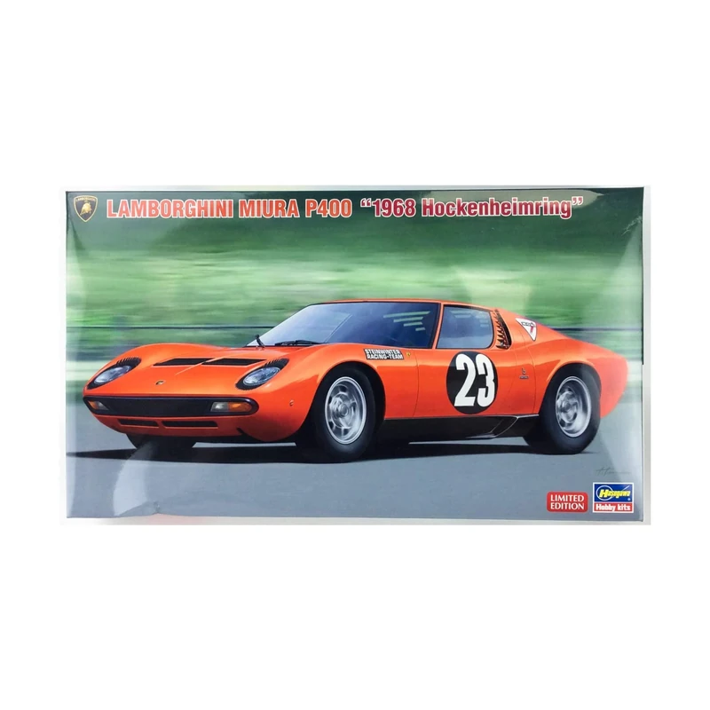 Hasegawa 1/24 Lamborghini Miura P400 Model Kit, Multicolour, 181.5 mm x 77 mm, Adult, Plastic, Assembly Required