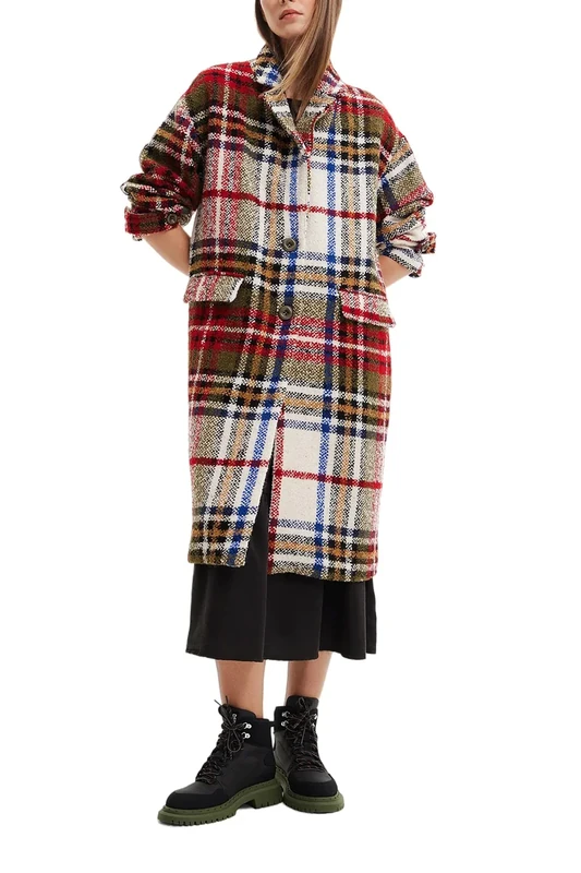 Desigual Camilla Checked Smart Winter Coat 22WWEWB4