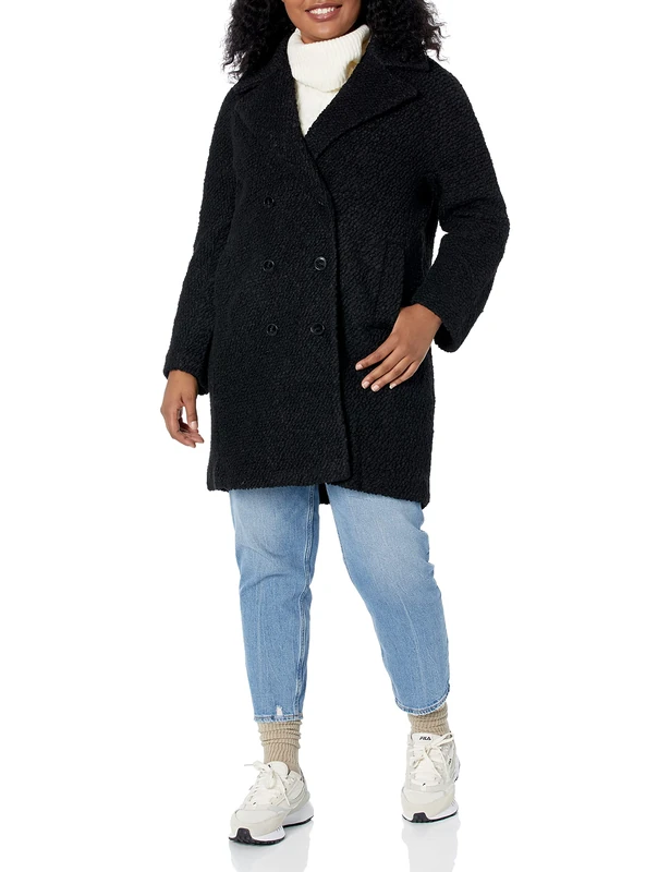 Desigual Women's Abrig_Camera, 2000 Black Overcoat, S