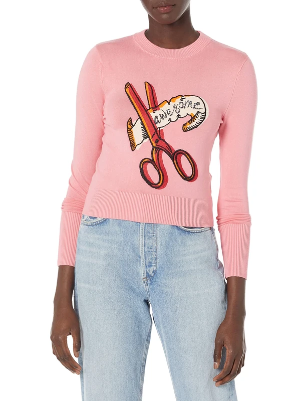 Desigual Women's Candypink JERS_alba 3067 Candy Pink Jumper Sweater, red, XL