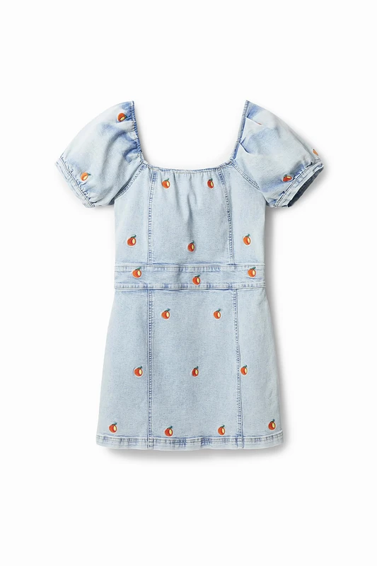 Desigual Women's Vest_Lies, 5007 Denim Light Wash Casual Dress, Blue, XL