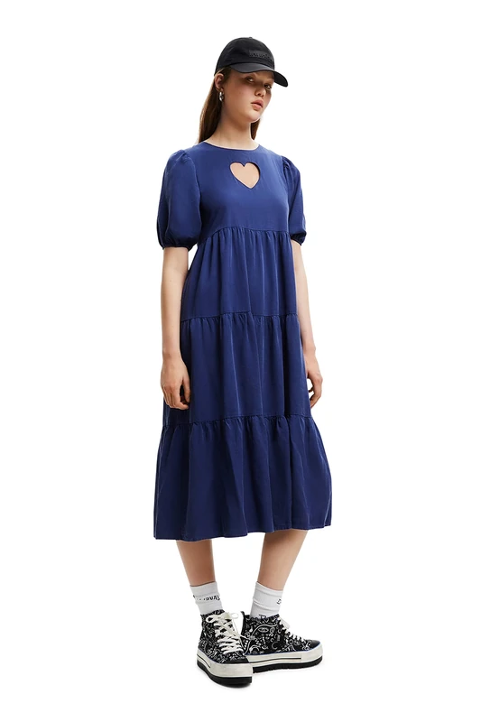 Desigual Women's Vest_Flora, 5096 Blue Ink Casual Dress, S