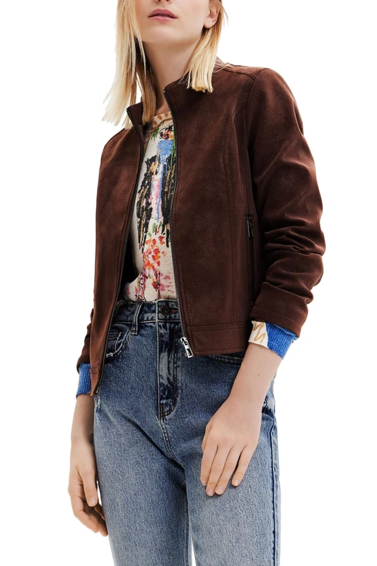 Desigual Las Vegas Suede Effect Jacket 22WWE62G AW22 New Season - Image 1