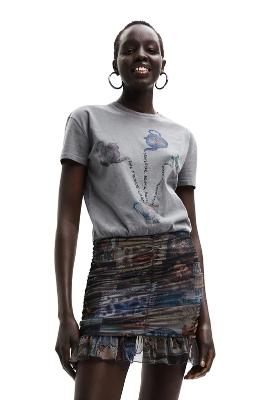 Desigual Post Dress 22WWVK68 AW22 New Season Grey - Image 1
