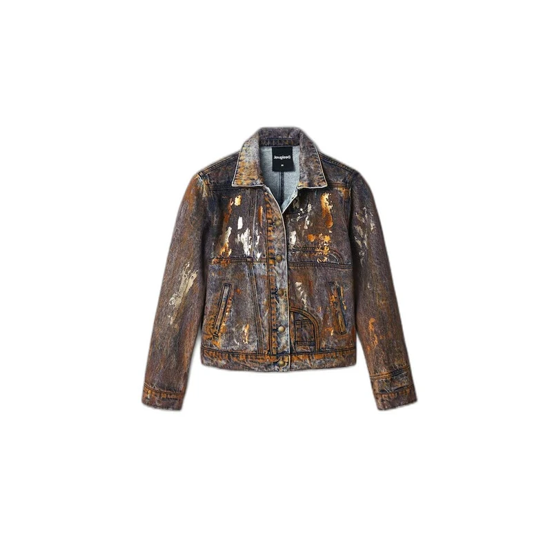 Desigual Women's CHAQ_Los Angeles, 6073 Mustang Jacket, Brown, XS