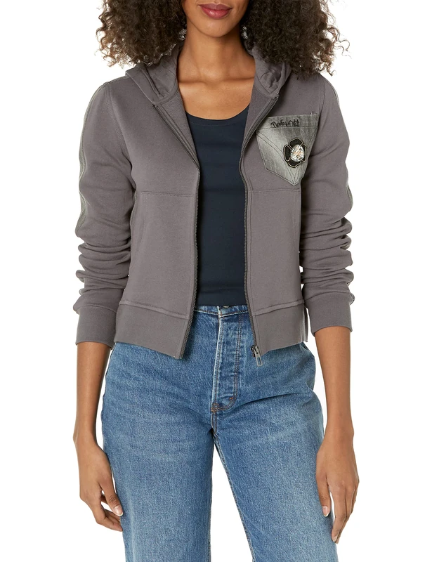 Desigual Women's Graystorm Sweat Black 2020 Gray Storm Sweater, X-Small