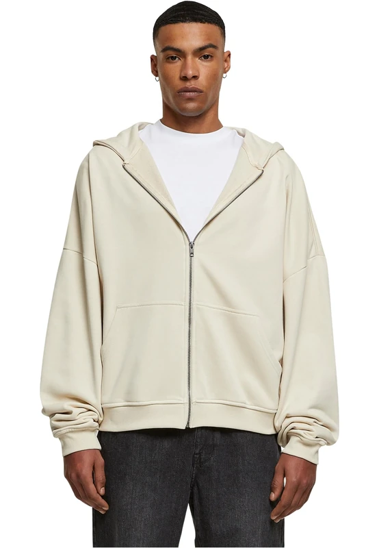 Urban Classics Men's Organic 90's Zip Hoody Hoodie, Softseagrass, 4XL