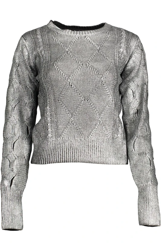 Desigual Women's JERS_Johanna 2032 Silver Jumper Sweater, Black, S