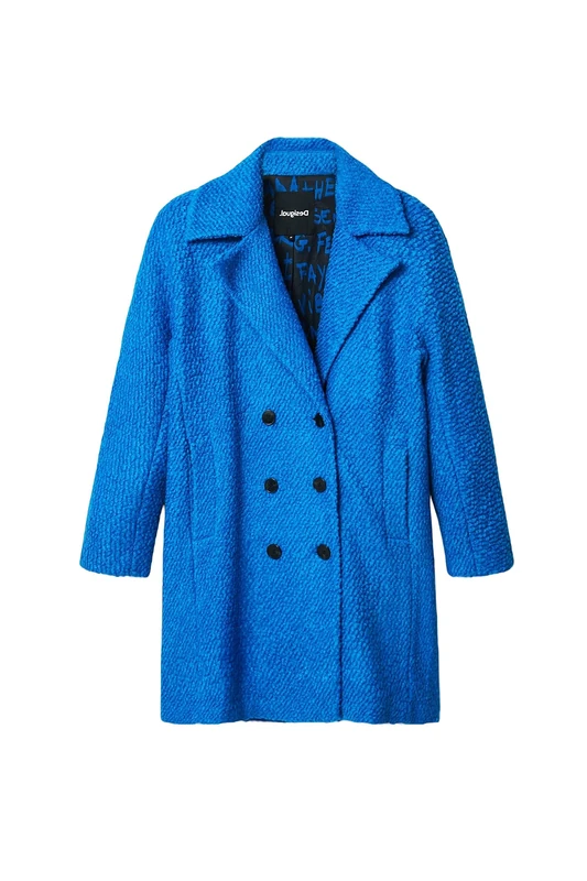 Desigual Women's Chaq_London, 5157 Directoire Blue Overcoat, XX-Large - Image 1