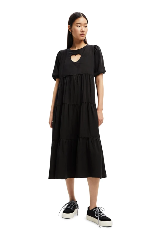 Desigual Women's Vest_Flora, 2000 Black Casual Dress, XS