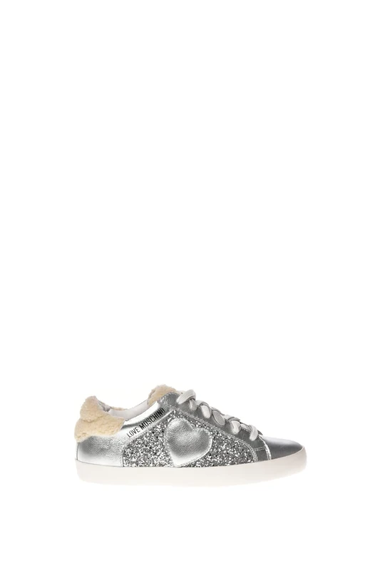 Love Moschino Women's Ja15402g0fjj790a35 Sneakers, Silver, 2 UK