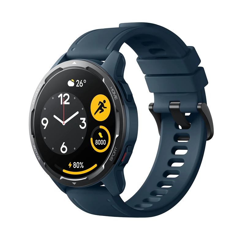 Xiaomi S1 Active Ocean Blue Watch + USB-C Cable 1m White, AMOLED HD 1.43", Supports Up to 19 Professional Training Modes, Built-in NFC, Water Resistance, Ocean Blue