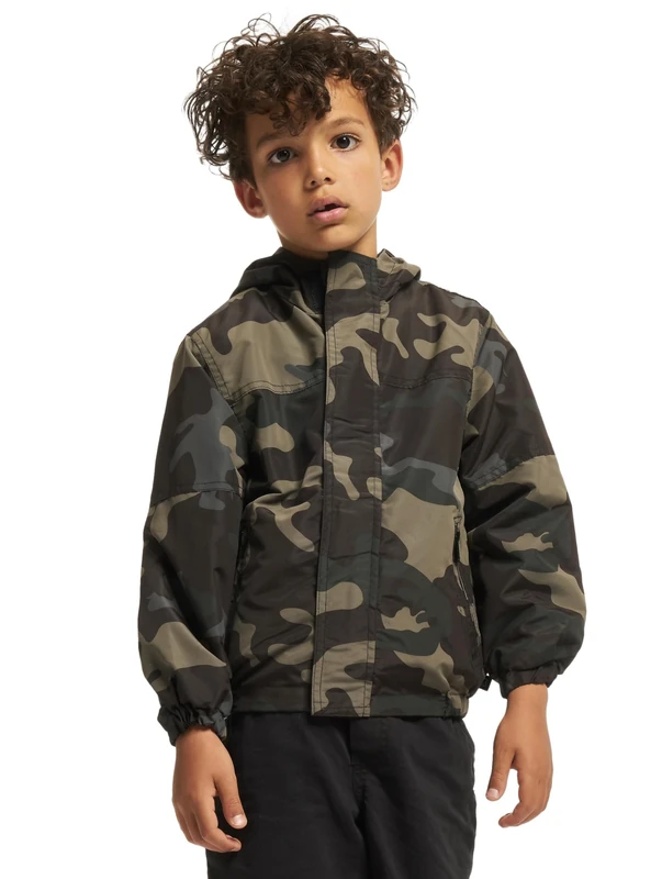 Brandit Kids Summer Frontzip Windbreak, color: darkcamo, size: XL 158