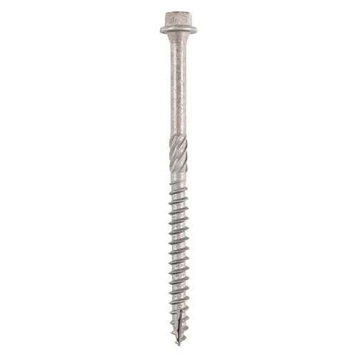 TIMCO Timber Screw - 6.7 x 250 - Silver - Box of 25 - Great for decking, timber to timber applications, alternative to traditional coach screws, 1000 hours salt to spray tested