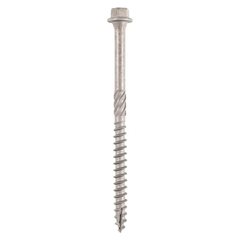 TIMCO Timber Screw - 6.7 x 300 - Silver - Box of 25 - Great for decking, timber to timber applications, alternative to traditional coach screws, 1000 hours salt to spray tested