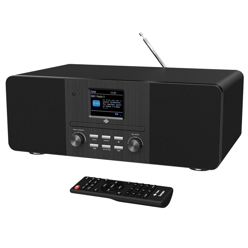 i-box Tempo, CD Player, Hifi System, Bluetooth Speakers, DAB Radio, FM Radio, AUX, Bass Stereo Speakers, CD Players for Home, LED Display Digital Clock