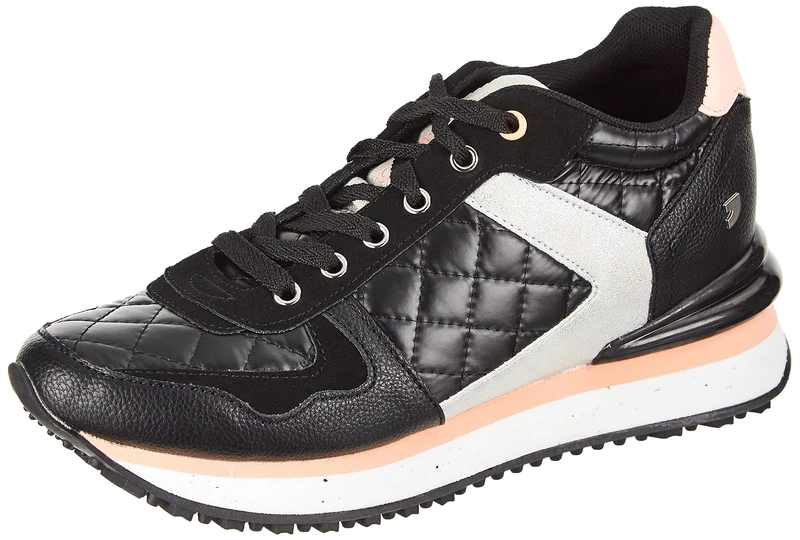 GIOSEPPO Women's Stockem Sneaker, Black/White, 4.5 UK