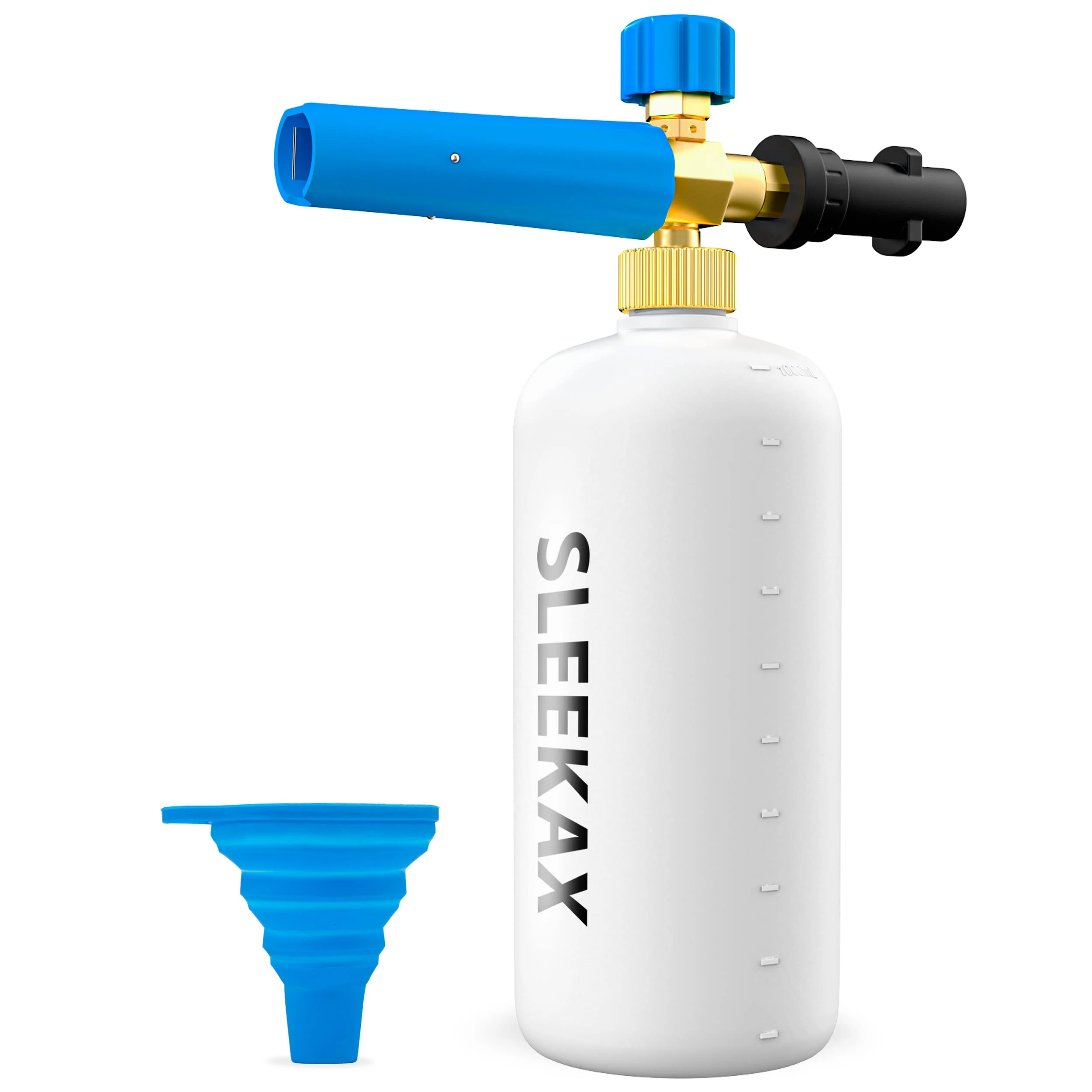 Sleekax Snow Foam Lance for Karcher K Series K2 K3 K4 K5 K6 K7 Pressure Washer -1 Litre Leak Proof Snow Foam Gun Bottle with Adjustable Nozzle - Ideal Foam Cannon for Cleaning Cars & Various Vehicle