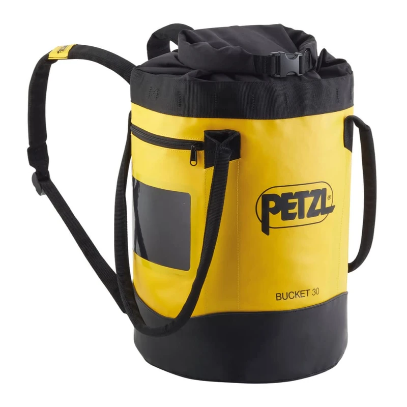 PETZL, Bucket 30, Self -Supporting Holder Bag, Yellow, 30 Liters, Unisex-Adult