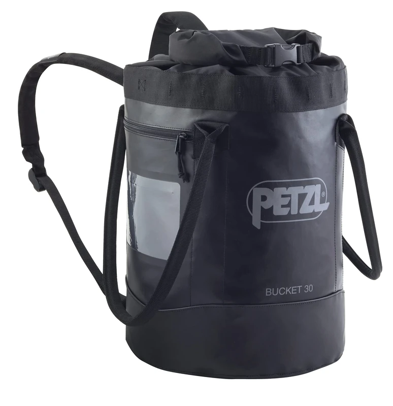 PETZL, Bucket 30, Self -Supporting Holder Bag, Black, 30 Liters, Unisex-Adult