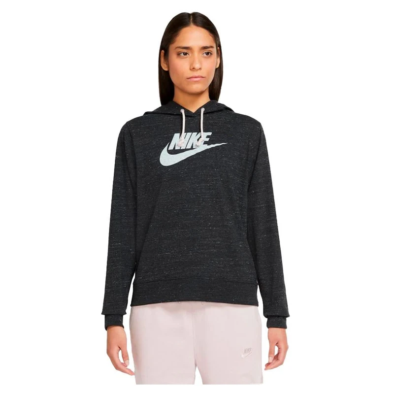 Nike Gym Vintage Gfx Easy Hd Hooded Pullover Black/White S - Image 1