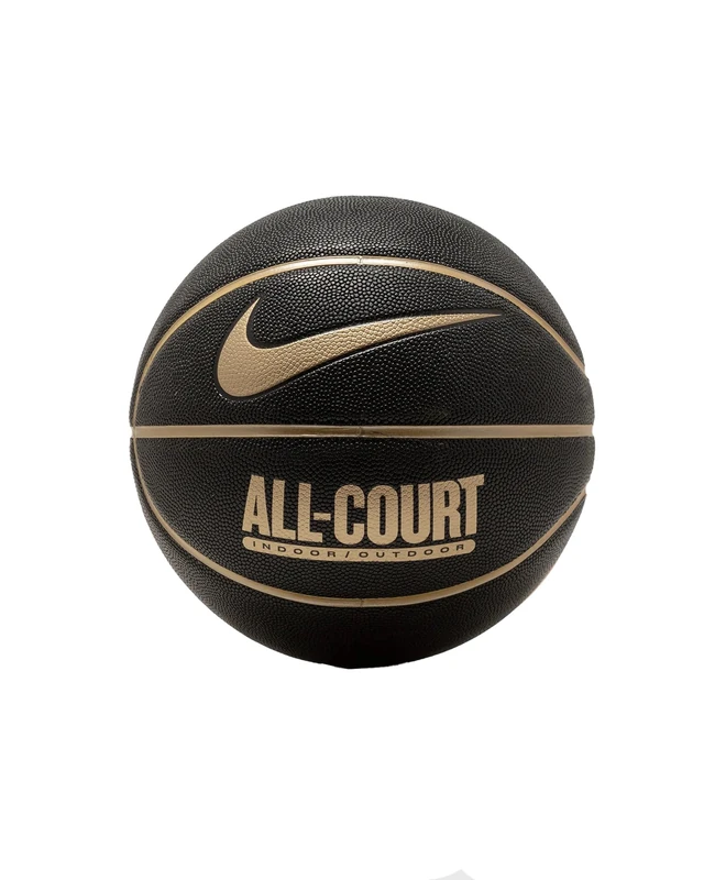 Nike Everyday All Court Basketball 8P – Indoor Outdoor Basketball Ball – Robust Training Basketball – Delivered Deflated, Black/Metallic Gold/Black/Metallic Gold, 7