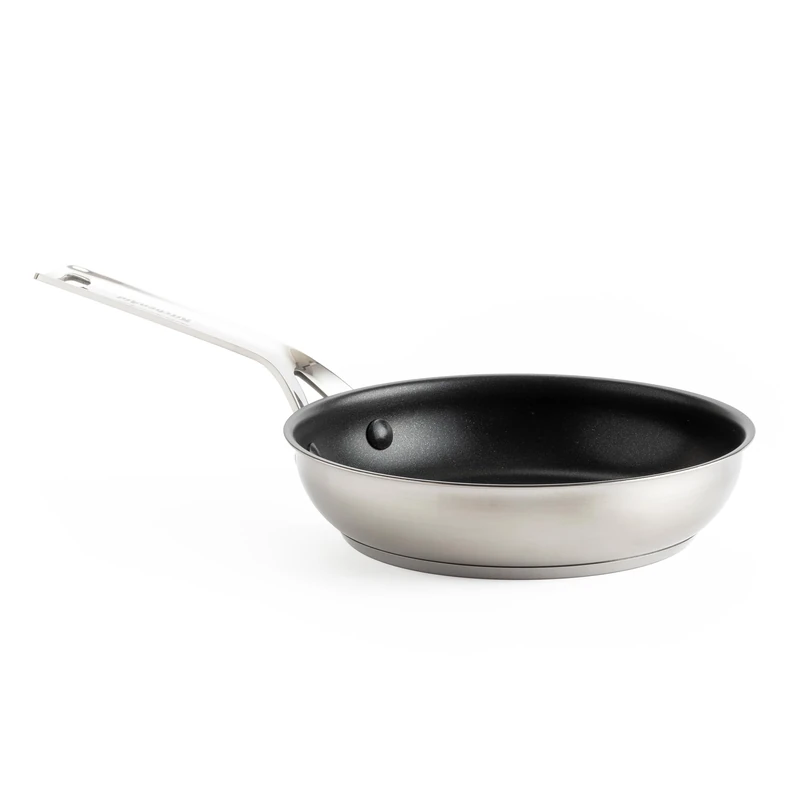 KitchenAid Stainless Steel PFAS-Free Healthy Ceramic Non-Stick 20 cm Frying Pan, Clad, Induction, Oven Safe, Silver