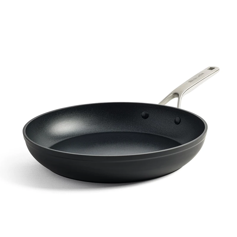 KitchenAid Forged Hardened Hard Anodized PFAS-Free Ceramic Non-Stick, 30 cm Frying Pan, Induction, Oven Safe,Black