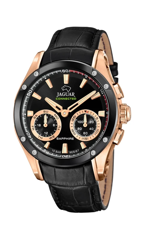 Jaguar Men's Watch J959/1 Connected Stainless Steel Case 316L Pink Leather Strap Black