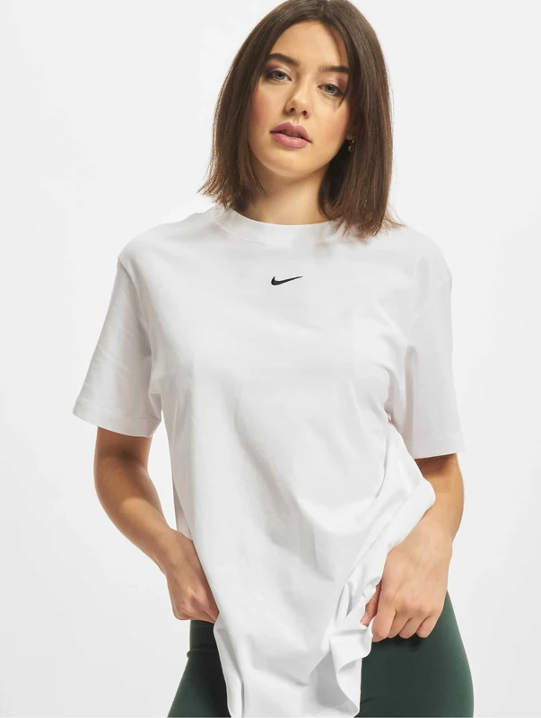 NIKE DN5697-100 W NSW ESSNTL TEE BF LBR Sweatshirt Women's White/Black L